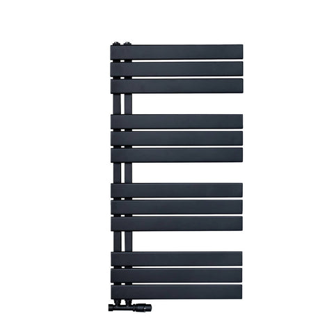 Handdoekradiator badkamerradiator paneel aansluiting links/rechts zwart 1200x600 755W, handdoekradiatoren — SKU MB-19267-22794, EAN 5404029156406