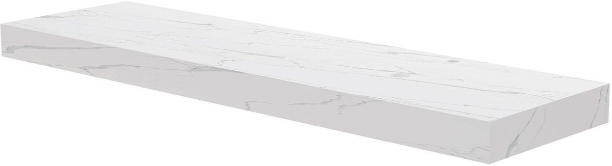 TABLET KERAMISCH MARMER PURO B180 H10 1AFVOERGAT/KRAANGAT RECHTS WHITE CALACATTA