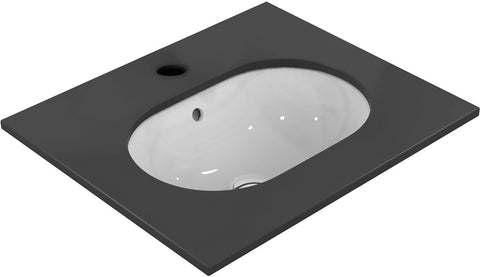 Onderbouw lavabo connect Ideal Standard 550X380MM zonder kraanvlak +overloop wit, wastafels — SKU DESCO-150871