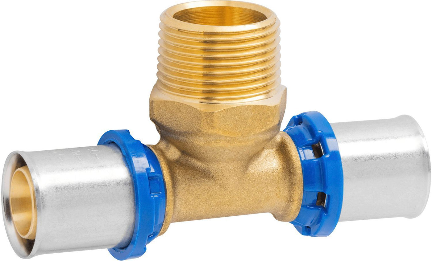 T 20MM-3/4"M-20MM ALUPEX