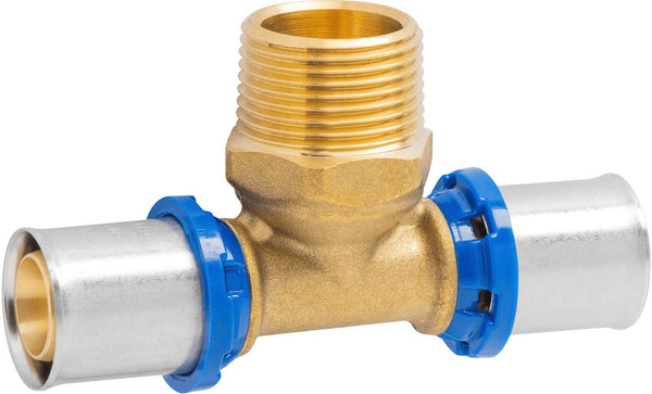 T 20MM-3/4"M-20MM ALUPEX