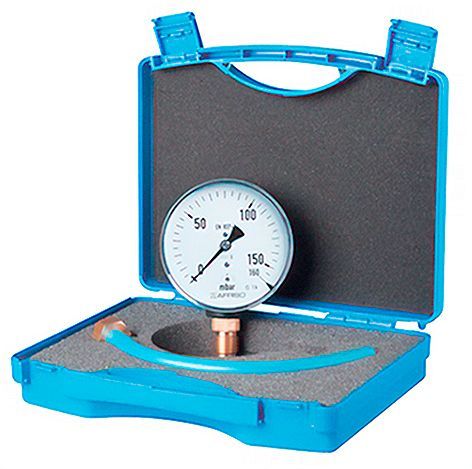 Gasdrukmeter analoog in koffer 0/60MBAR