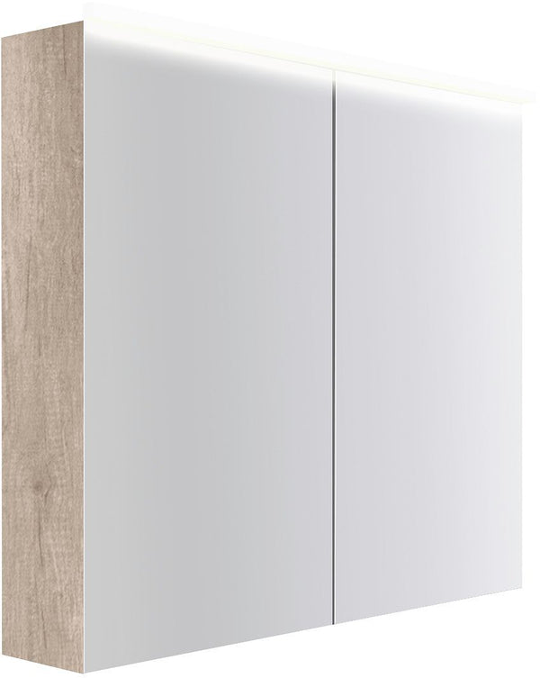 Spiegelkast COFFEE 2 deuren 900MM 4250K eiken Decor flanel