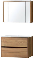 MEUBLE MOLTO CHENE MASSIF 90 PORCELAINE ARMOIRE TOILETTE