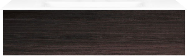 Onderbouw COFFEE 1 lade 120 eik Decor mokka +wastafel porselein zonder kraangat wit