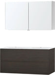 Meubel puro duo wenge 120 kunstmarmer spiegelkast