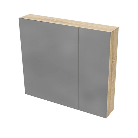 BELVIT DRAVA Spiegelkast badkamer 60x70 cm Eik 2 deuren 4 legplanken Softclose - Eik natuur, spiegelkasten — SKU MB-19742-23269, EAN 5404029127895