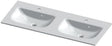 Tablet form/alano 120CM 2 lavabo kunstmarmer wit