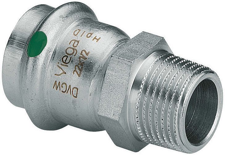 Puntstuk 28MM 4/4"M sanpress inox Viega