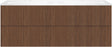 SOUS MEUBLE COFFEE 4 TIROIRS 160 DUO NOYER SMARTLINE +DOUBLE LAVABO EN MARBRE SYNTHETIQUE BLANC MAT
