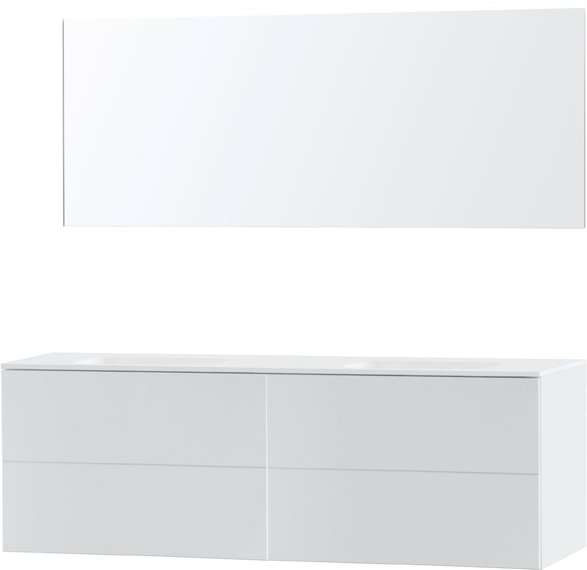 Meubel puro duo wit 180 Solid Molto spiegel