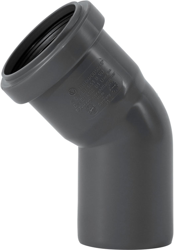 Elleboog 45° Mf 50MM Pp HT-Safe Ostendorf
