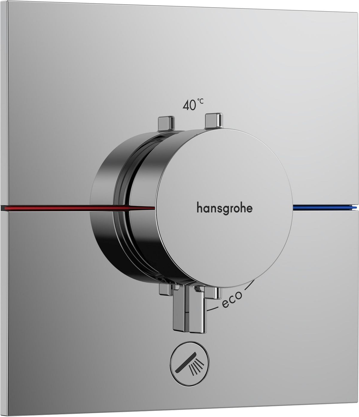Afwerkset thermostaat +1 functie (+1FUNCTIE) Comfort E HG chroom
