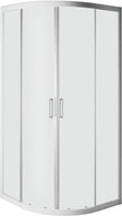 Douchedeur 1/4-ROND Step 87-89 H190 aluminium-helder