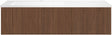 SOUS MEUBLE COFFEE 2 TIROIRS 120 NOYER SMARTLINE+LAVABO GAUCHE EN MARBRE SYNTHETIQUE BLANC MAT