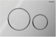 PLAQUE DE COMMANDE 2 TOUCHES SIGMA 20 GEBERIT CHROME BRILLANT-CHROME SATIN