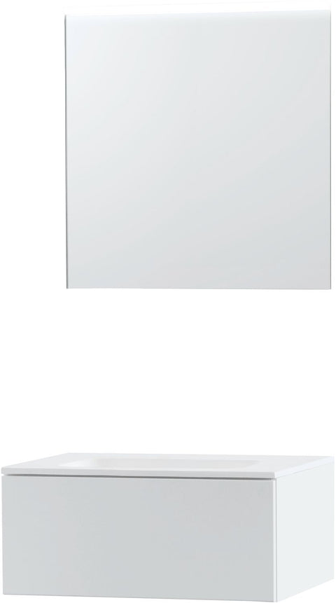 Meubel puro Solo wit 70 1 lade Solid Molto spiegel