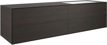 ONDERBOUW 4 LADES+ONDERBOUWLAVABO RECHTS TENSO 180CM ZONDER KRAANGAT WENGE