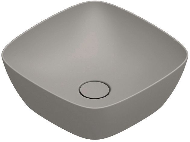 Opbouwlavabo alvea catalano cataglaze+ 40X40 H14 zonder overloop tortora satinato