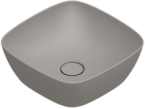 Opbouwlavabo alvea catalano cataglaze+ 40X40 H14 zonder overloop tortora satinato