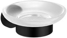 PORTE-SAVON+SUPPORT HOLD O(N) NOIR MAT/VERRE SATIN