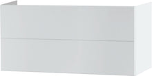 SOUS MEUBLE 2 TIROIR 120CM PUSH-OPEN BLANC SATIN