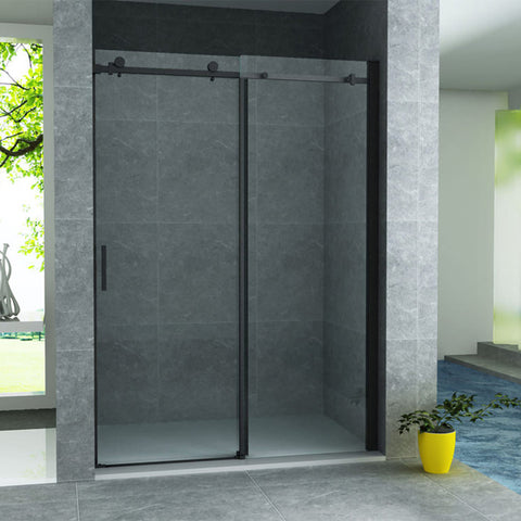 Aloni nisdouche douchedeur schuifdeur douche helder glas 8mm zwart mat 140x200, douchedeuren & douchewanden — SKU MB-18798-22325, EAN 5404024112568