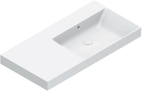 LAVABO ZERO CATALANO CATAGLAZE+ 75X50CM RECHTS WIT