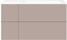 ONDERBOUW COFFEE 4 LADES 110 BASALTGRIJS MAT +WASTAFEL RECHTS PORSELEIN ZONDER KRAANGAT WIT