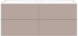 Onderbouw COFFEE 4 lades 140 duo basaltgrijs mat +dubbele wastafel porselein wit