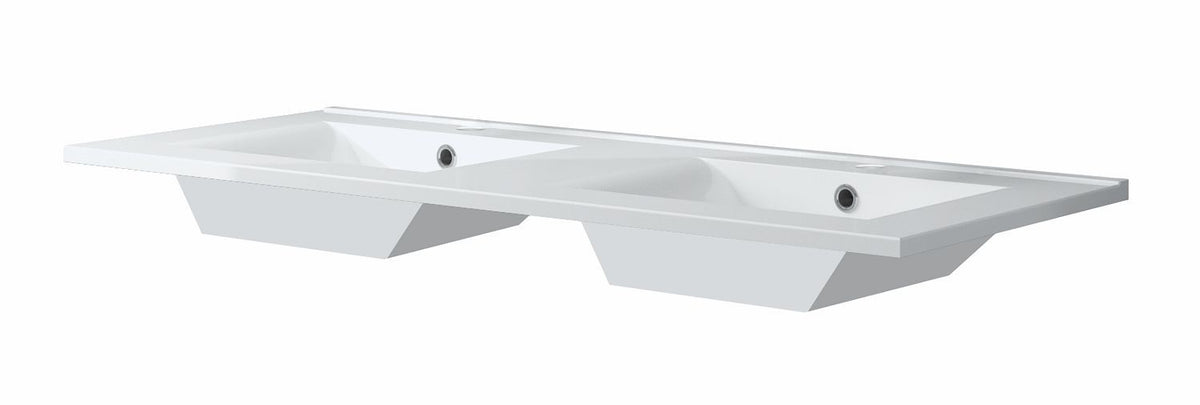 Lavabo Ice 120CM porselein wit