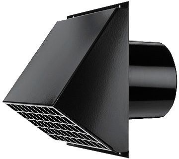 GEVELDOORVOER VOOR VENTILATIE SYSTEEM ZWART D255/200 VASCO