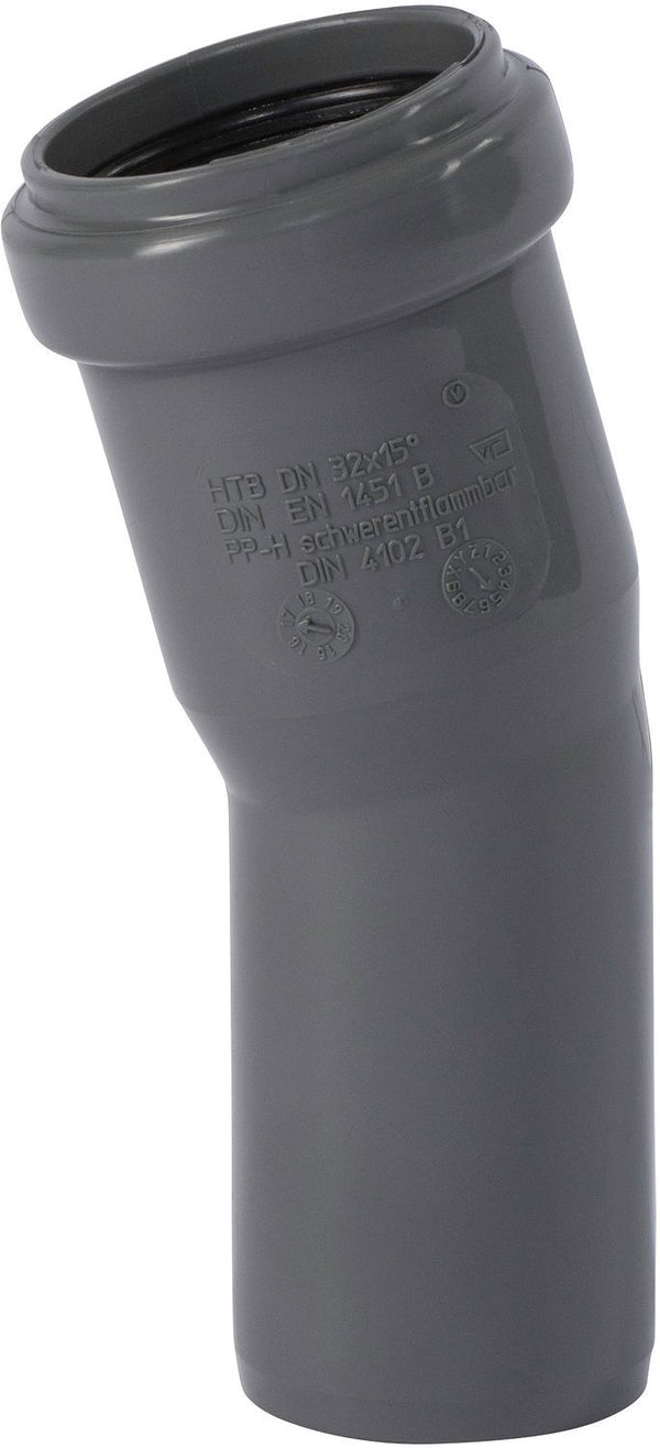 Elleboog 15° Mf 160MM Pp HT-Safe Ostendorf