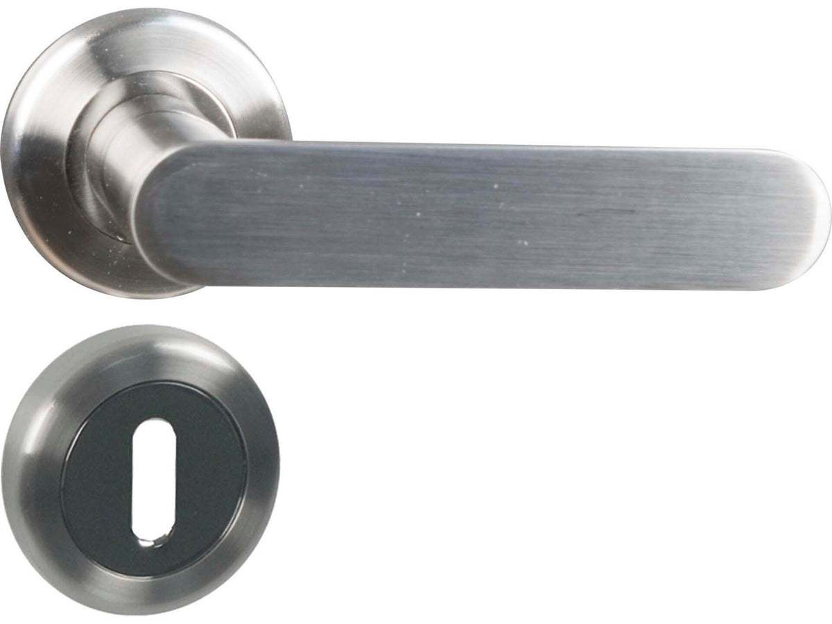 Linea Bertomani 157 deurklinkset op rozet 50mm aluminium vernikkeld