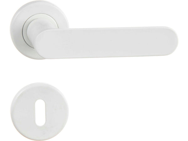 Linea Bertomani 157 deurklinkset op rozet 50mm aluminium wit