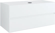Onderbouw 2LADES+TABLET voor opbouwlavabo centraal tenso 120CM zonder kraangat wit
