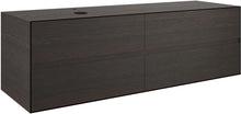 SOUS MEUBLE 4 TIROIRS+ TABLET POUR LAVABO A POSER GAUCHE TENSO 160CM +TROU ROBINET WENGE