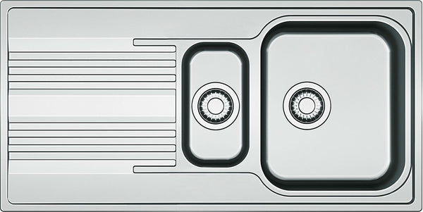 INBOUW SPOELTAFEL SMART FRANKE 1,5 BAK+VERLEK 100X50 INCLUSIEF AFLOOPSYSTEEM OMKEERBAAR