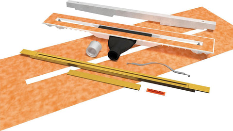 Vloergoot carrodrain twiggi XL Low gold 100-160CM
