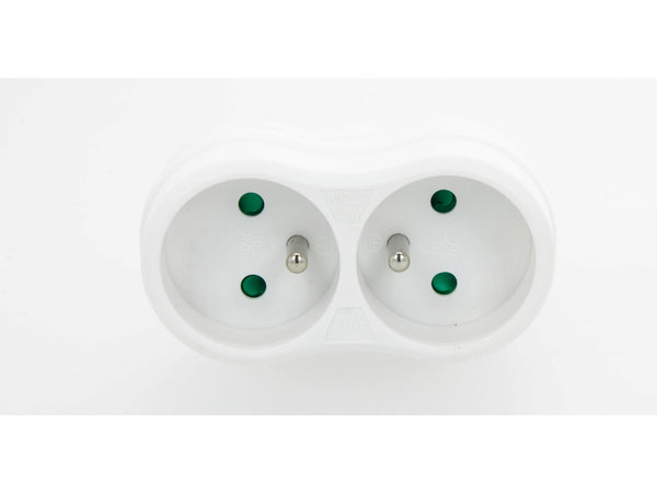 Profile multiprise 2x 10/16A blanc