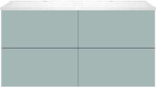 ONDERBOUW COFFEE 4 LADES 120 DUO IJSBLAUW ZACHT MAT +DUBBELE WASTAFEL WIT
