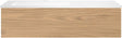 SOUS MEUBLE COFFEE 1 TIROIR 120 CHENE CLASSIQUE+LAVABO EN MARBRE SYNTHETIQUE GAUCHE BLANC MAT