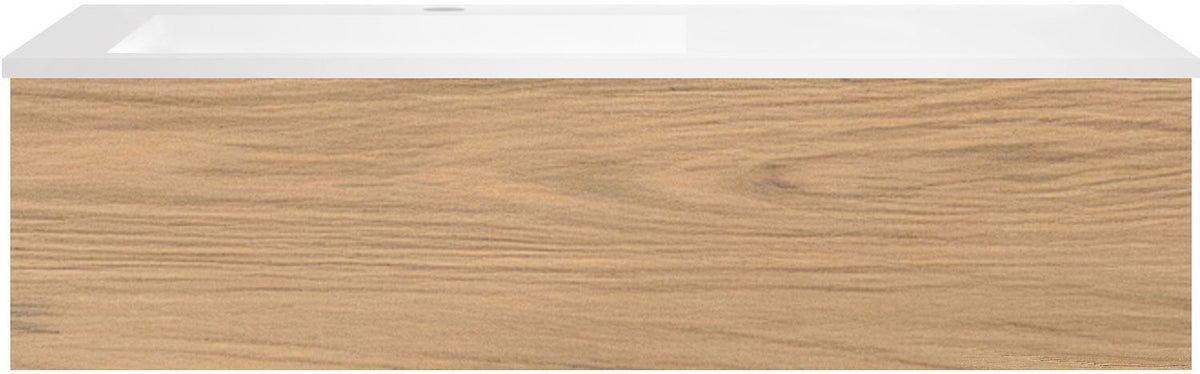 ONDERBOUW COFFEE 1 LADE 120 EIK KLASSIEK+WASTAFEL KUNSTMARMER  LINKS MAT WIT