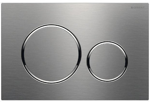 Duwplaat 2-TOETS SIGMA20 Geberit Rvs met gepolijst chroom designring easy-to-clean