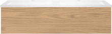 SOUS MEUBLE COFFEE 1 TIROIR 120 DUO CHENE CLASSIQUE + LAVABO DOUBLE EN MARBRE SYNTHETIQUE BL.M