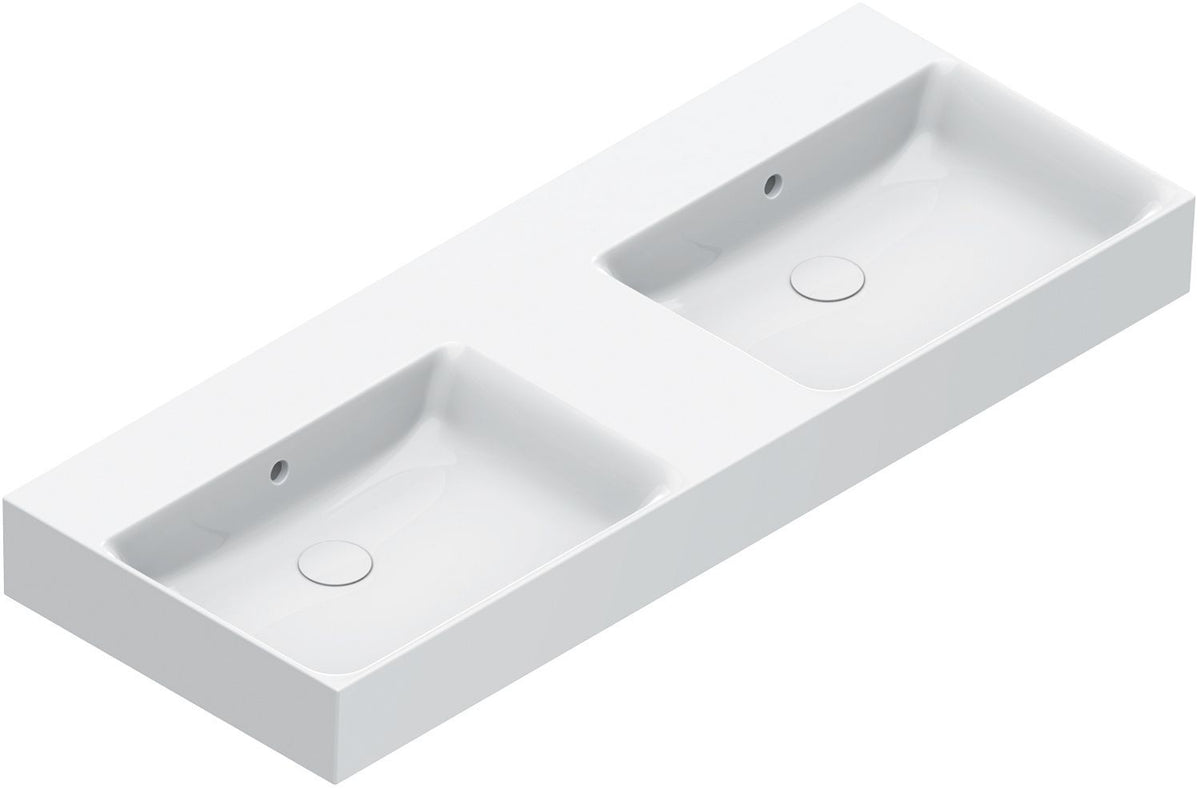 Dubbele lavabo Premium catalano cataglaze+ 120X47CM wit