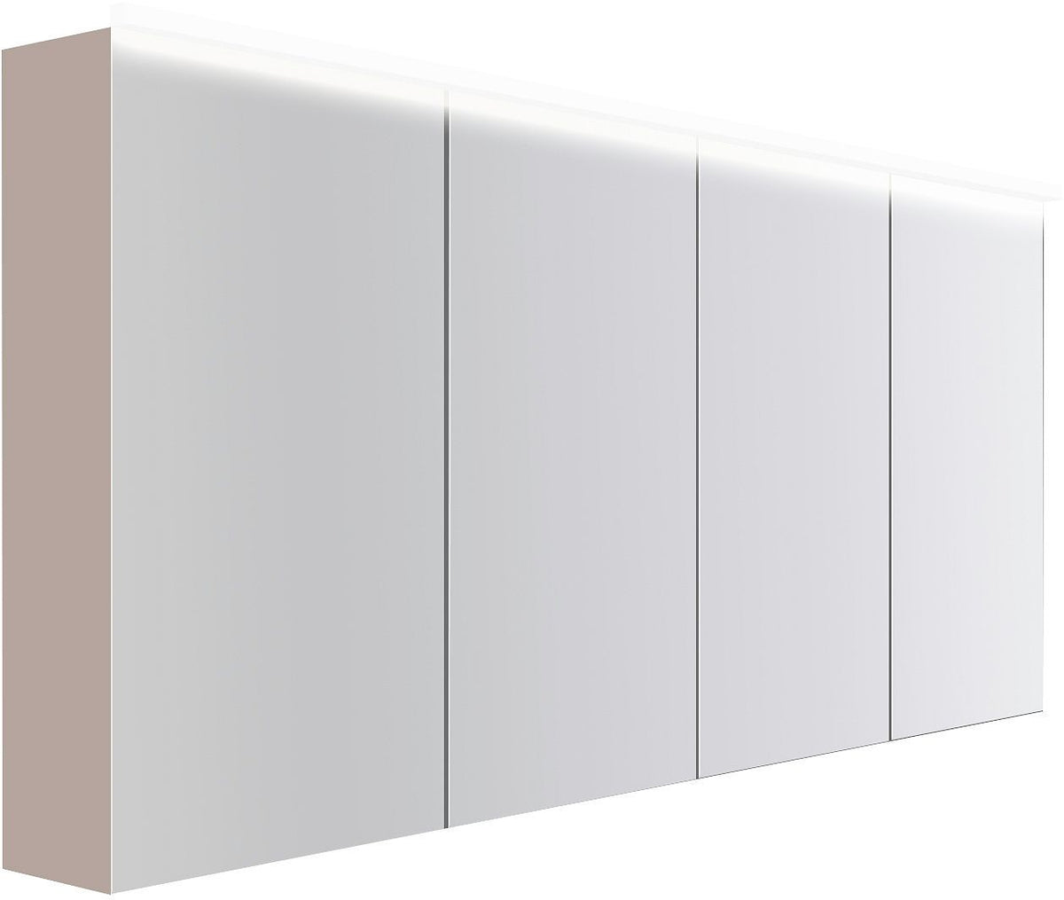Spiegelkast COFFEE 4 deuren 1800MM 4250K basaltgrijs mat