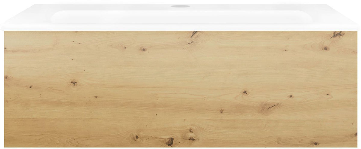 Onderbouw COFFEE 1 lade 90 eik urban+wastafel porselein wit, badkamermeubelen — SKU DESCO-192577