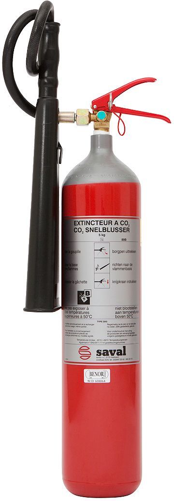 Blustoestel CO2/5KG type SK5 (stalen cilinder) saval