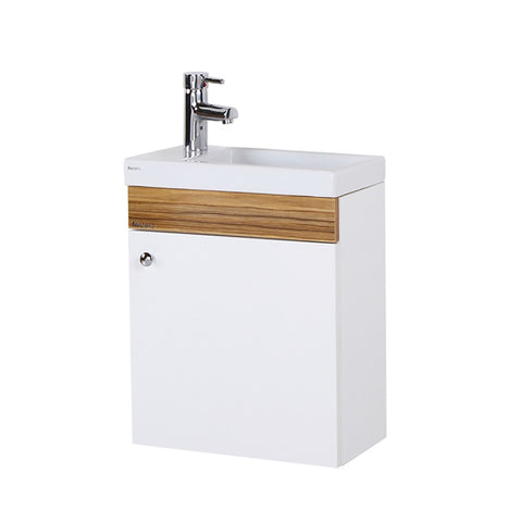 Elmas Wastafel Onderkast Wit Bruin (BxHxD) 450 x 500 x 250 mm, wastafelonderkasten — SKU MB-17078-20605, EAN 5404024113374